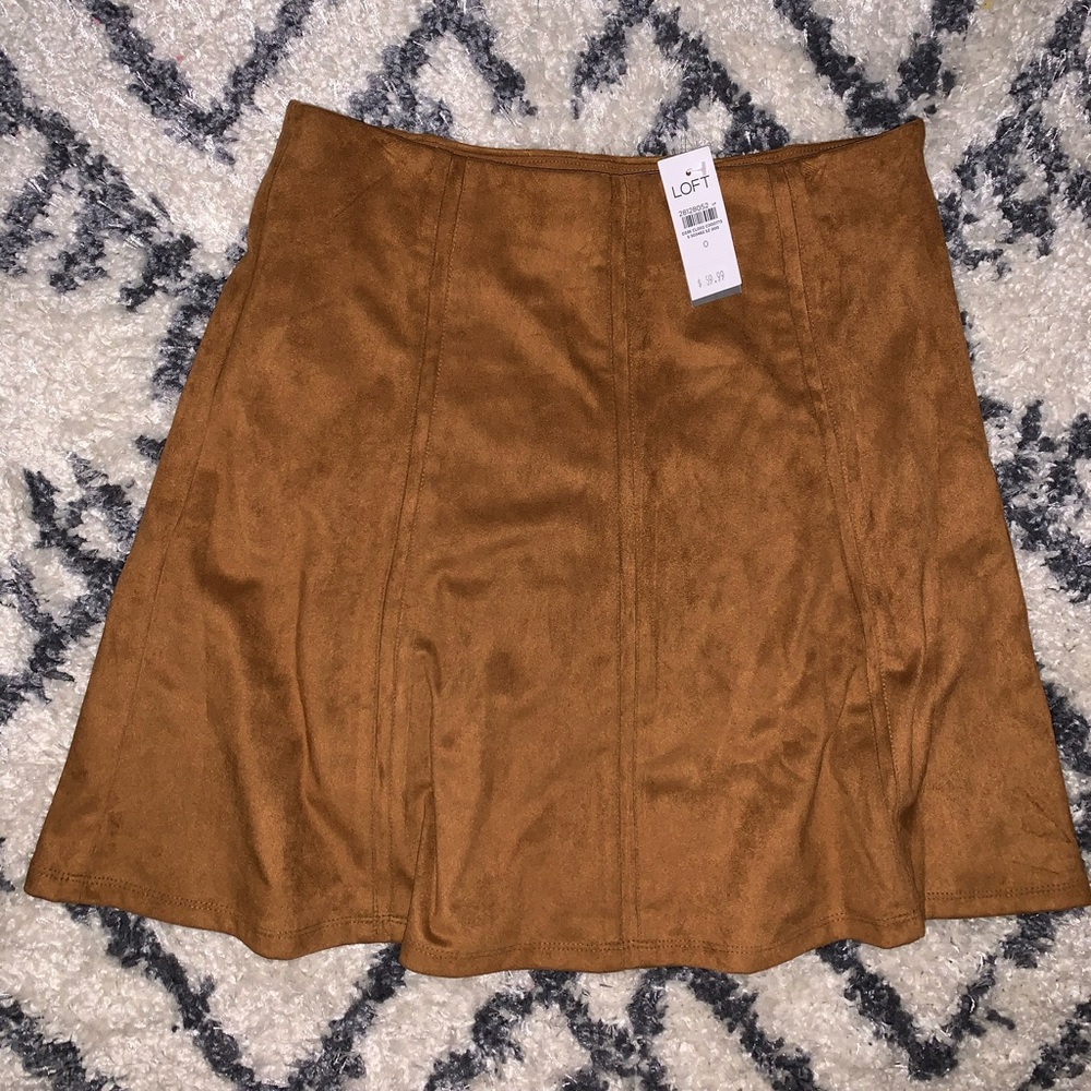 Loft suede skirt